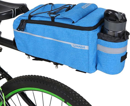 Lixada Bike Panniers Bike Trunk Bag Insulated Bag for Warm/Cool Items, Bicycle Rear Rack Storage Luggage Bicycle Seat Multifunctional Insulated Trunk Cooler Bag Shoulder Bag 11.4 6.3 6.7in