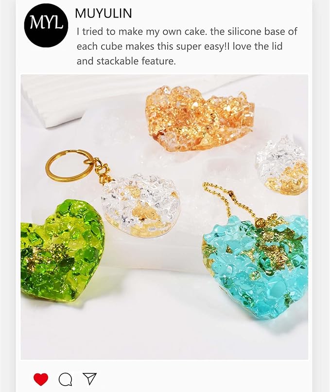 Crystal Stones Pendant Resin Molds, 5-Cavity Necklace Jewelry Silicone Molds for Epoxy Resin, DIY Casting Craft Mold for Keychain Jewelry Making