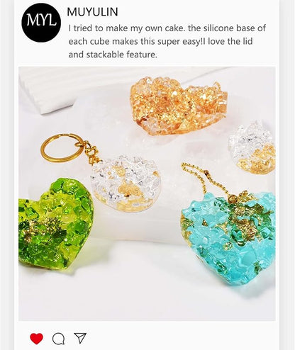 Crystal Stones Pendant Resin Molds, 5-Cavity Necklace Jewelry Silicone Molds for Epoxy Resin, DIY Casting Craft Mold for Keychain Jewelry Making