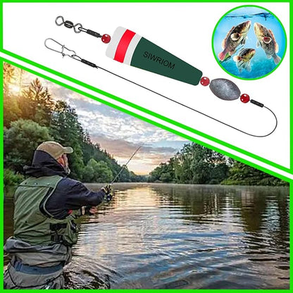 Popping Corks Floats for Saltwater Fishing Bobber, 4PCS Weighted Bobbers Inshore Fishing Popping Cork Float Rig Rattle Popper for Redfish Speckled Trout Sheepshead Flounder Fishing Tackle