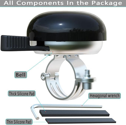 Greallthy Bike Bell Classic Bike Bells for Adults Kids, Bicycle Bell for Handlebars Adult, Loud Sound Beach Cruiser Mountain Bike Bell Accessories.