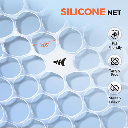 KastKing Titanet Fishing Net, Durable Aluminum Handle, Non-Slip Hi-Vis Grip, Compact Bag & Lanyard, Ideal for Kayak, Lake, Fly, or River Fishing, 2 Net Options