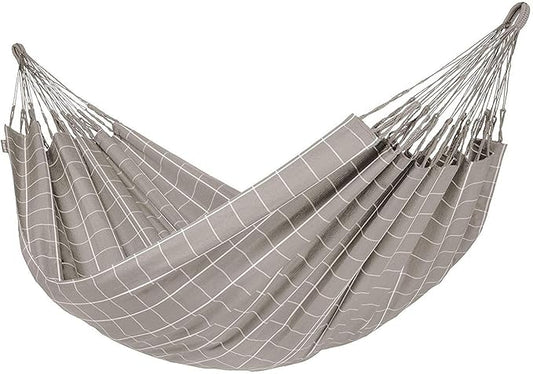 LA SIESTA - Large Double Brisa Classic Hammock & CasaMount - Suspension Kit for Walls & Beams - Weather Resistant Portable Hammock - 2-Person - Almond
