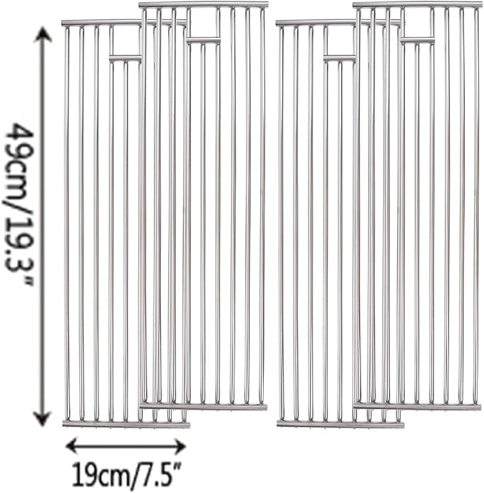J&HYBBQ Stainless Steel Grill Grate 19 1/4 x 7.5 Inch, 7.8 mm Rod BBQ Grill Grate Compatible with Bull Angus, Brahma, Outlaw, Steer Premium, Lonestar Select, 7 Burner Premium, Lion Premium