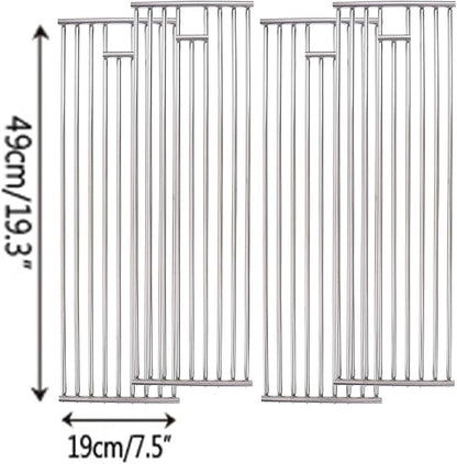 J&HYBBQ 4pcs Premium 7.8mm Stainless Steel Grill Grates – Compatible with Bull Angus, Brahma, Outlaw & More – Non-Stick, Easy-Clean BBQ Replacement Grates for Ultimate Grilling Experience