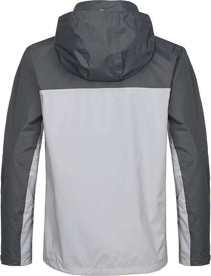 Little Donkey Andy Men's Waterproof Rain Jacket Outdoor Lightweight Rain Shell Coat for Hiking,Golf,Travel