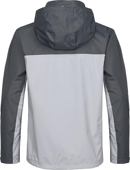 Little Donkey Andy Men's Waterproof Rain Jacket Outdoor Lightweight Rain Shell Coat for Hiking,Golf,Travel