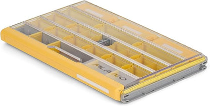Plano EDGE Premium Terminal Tackle Utility Box, Clear and Yellow, Rust-Resistant Storage, Waterproof Tackle Tray Organizer for Weights, Hooks, and Baits