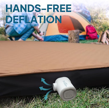 LOSTHORIZON Air & Foam Camping Mattress, Self-Inflating Sleeping Pad, 4.5" Thick, with Air Pump, Twin