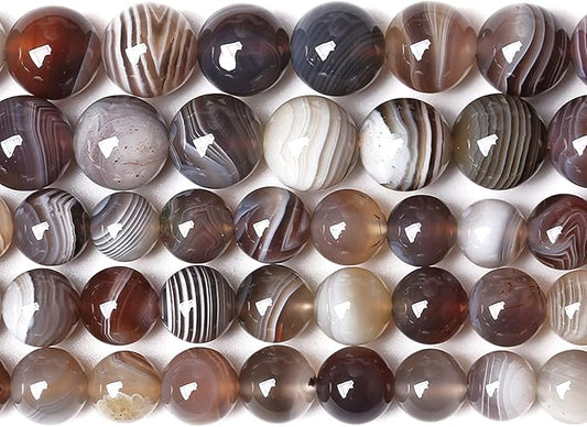 6MM 60PCS Natural Gemstone Stone Botswana Sardonyx Agate Beads for Jewelry Making DIY Bracelet