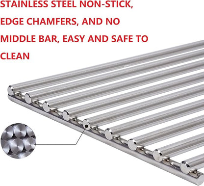 J&HYBBQ Stainless Steel Grill Grate 19 1/4 x 7.5 Inch, 7.8 mm Rod BBQ Grill Grate Compatible with Bull Angus, Brahma, Outlaw, Steer Premium, Lonestar Select, 7 Burner Premium, Lion Premium