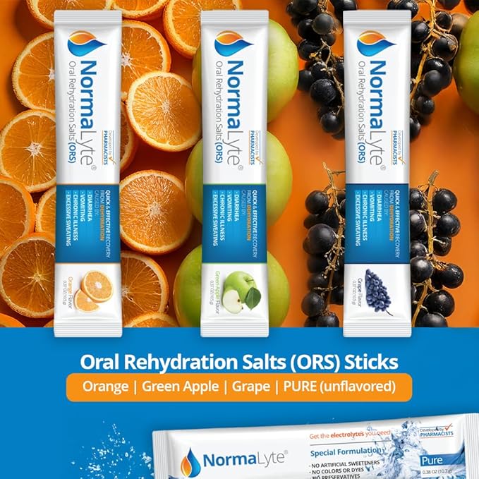 NormaLyte Oral Rehydration Salts and Capsules-Helps Dietary Management of POTS Syndrome Symptoms- Combo of 2