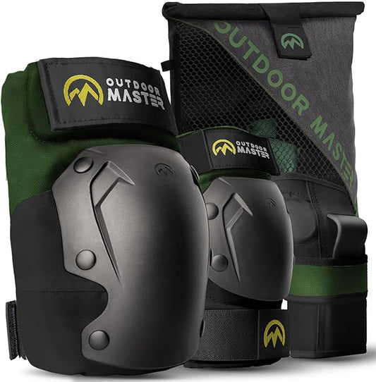 OutdoorMaster Knee Pads for Skating Knee and Elbow Pads for Adult &Youth - Skateboard Protective Gear with Wrist Guards 3 in 1 Saver Series for Skate
