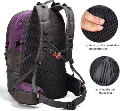 SPEEDPARK Hiking Backpack 40L Waterproof Hiking Daypack with Rain Cover, Outdoor Trekking Travel Backpacks for Men Women