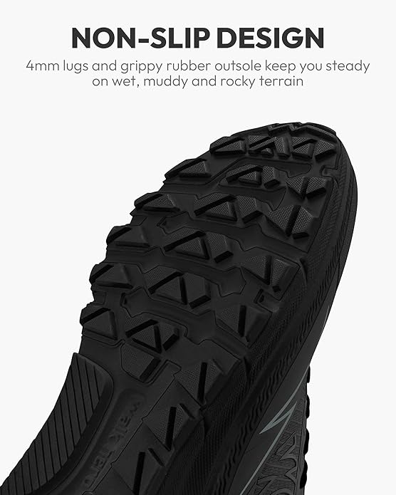 Mens Hiking Shoes for Plantar Fasciitis, Waterproof Walking Shoes for Men with Arch Support, Lightweight Mens Sneakers for Cushioned Comfort