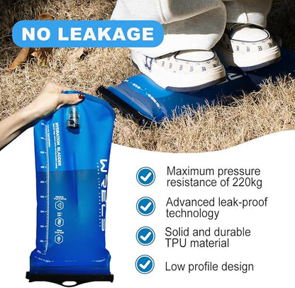 1L/1.5L/2L/3L BPA Free Hydration Bladder,Leakproof TPU Water Bladder for Hiking Backpack,Large Opening Water Reservoir Hydration Pack for Running Cycling Camping