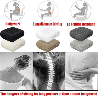 Adult car seat Booster for Height/Drivers seat Booster Cushion for Adults/Increase The Field of View by 12cm/ 4.7in,Butt Cushion for Office Chairs,for car/Office/Home/Wheelchair（Beige）