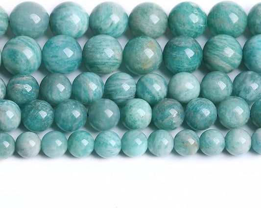 10MM 36PCS Natural Stone Amazonite Gemstone 2A Grade Crystal Loose Beads for Jewelry Making DIY Bracelet Necklace 1 Strand