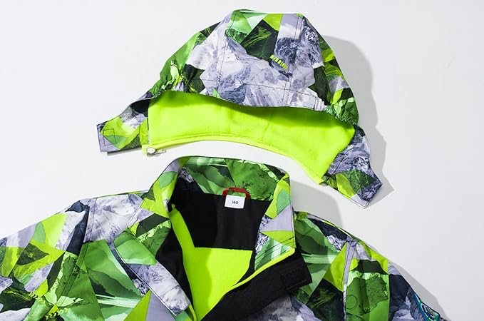 MGEOY Boys Girls Rain Jackets Lightweight Waterproof Hooded Raincoats Windbreakers for Kids 4-14Y