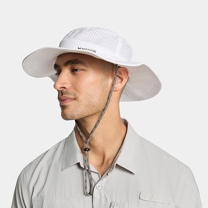 MISSION Cooling UPF Boonie Hat - Unisex Sun Hat for Hiking, Beach & Fishing - Sweat & Water Activated Technology