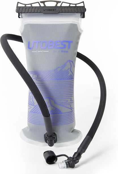 Insulated Water Bladder with Bite Valve Cover Keeps Water Cool or Warm for Hours, Leakproof TPU Hydration for Hiking Camping and Backpacking