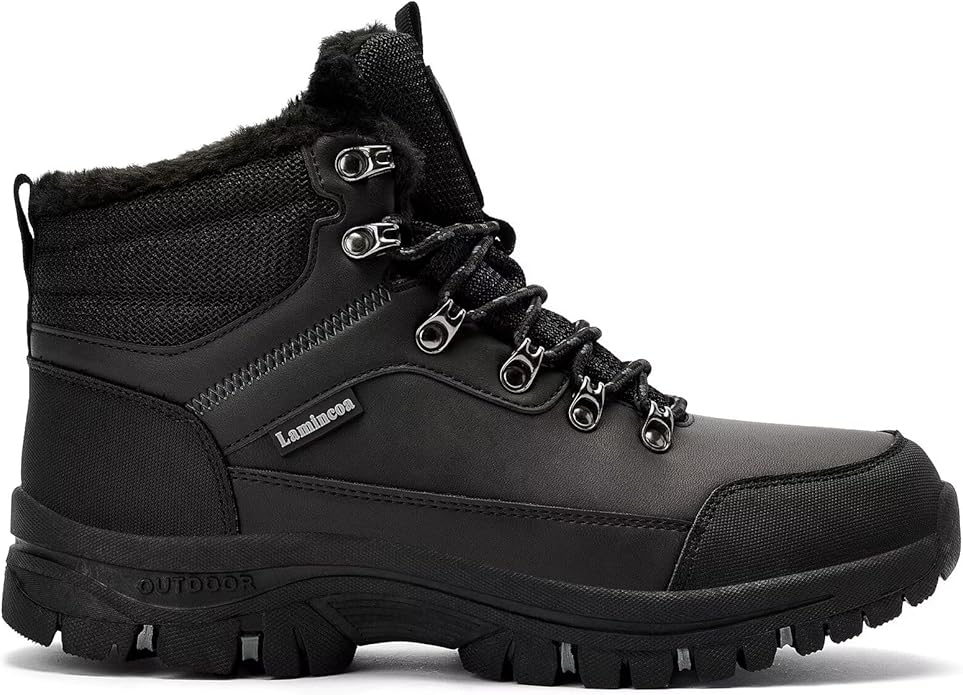 Lamincoa Mens Snow Boots Water Resistant Hiking Boots for Men Non-slip Winter Outdoor Warm Comfort Camping Backpacking Shoe