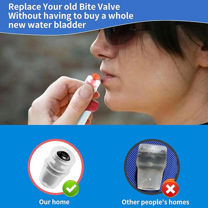 Bite Valve Replacement Mouthpiece Fit for Hydration Pack Bladder Water Backpack and Most Brands(4-Pack), with Shutoff Valve and Tube O-Ring