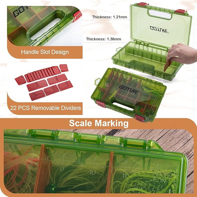 Goture Fishing Backpack with 2 Tackle Boxes, 53L 600D Water-Resistant Tackle Backpack with Cooler,Rod Holders, 8 Lure Pockets, Rain Cover, Large Fishing Bag Storage Gear Tackle Bag for Camping Hiking