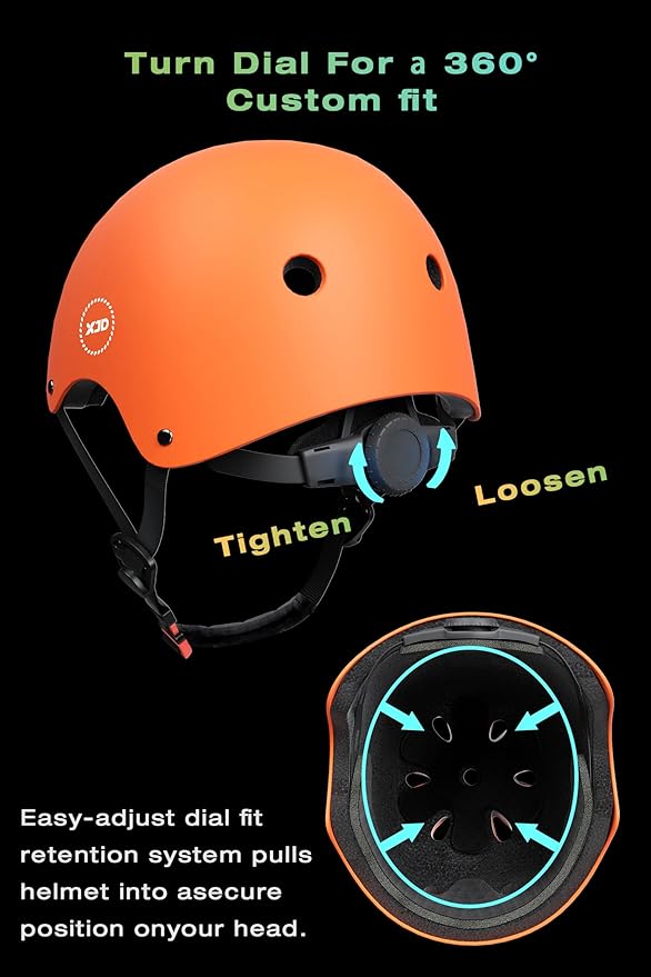 XJD Kids Bike Helmet,Multi-Sport Protective Gear Set for 3-5-8-14 Years Boys Girls with Knee and Elbow Pads Wrist Guards fit Roller Skates,Cycling,Skateboarding,Christmas Birthday Gifts for Kids