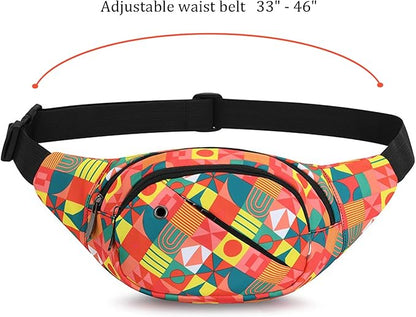 DAITET Crossbody Fanny Pack for Men&Women,Large Waist Bag & Hip Bum Bag with Adjustable Strap for Outdoors Workout Traveling Casual Running Hiking Cycling