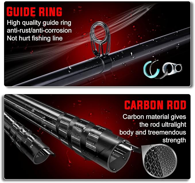 Sougayilang Fishing Rod and Reel Combo Set with Telescopic Fishing Pole Fishing Accessories and Carrier Bag for Saltwater Freshwater