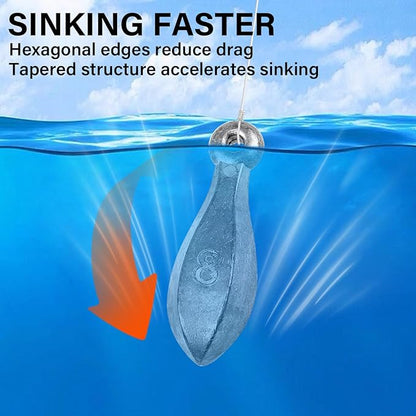 Dr.Fish Bank Sinkers Lead Fishing Weights, 1-32oz/2LB, Freshwater Catfishing Weights River Channel Surf Fishing Saltwater