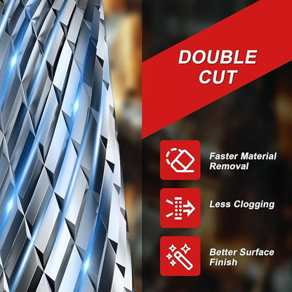 Professional Tungsten Carbide Rotary Burr Bit, SL-5 Double Cut Carbide Burr with 1/4" Shank for Metal, Wood, and Steel – Durable Die Grinder Accessory for Deburring, Engraving & Polishing