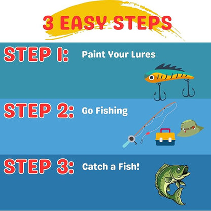 DIY Fishing Lure Kit - Kid-Friendly Fishing Gear for Customizing Lures, Includes Paint & Brushes, Perfect Arts and Crafts for Kids, Tackle Box Must-Have