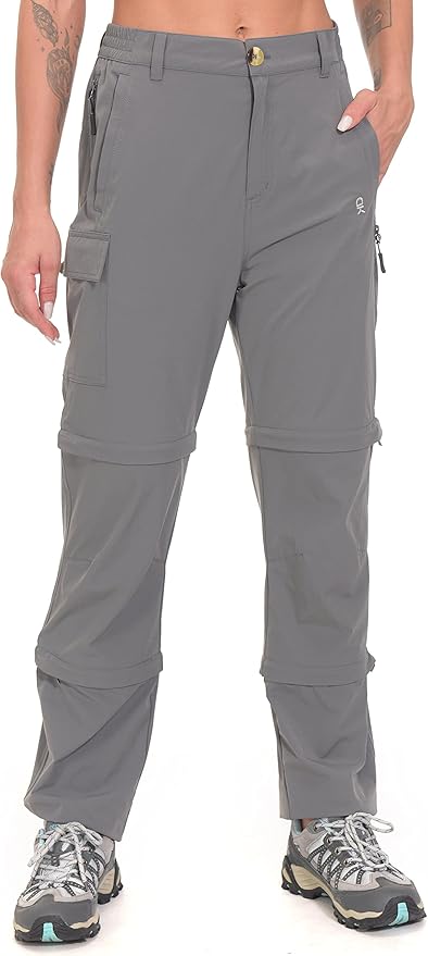 Little Donkey Andy Women's Stretch Convertible Pants, Zip Off Quick Dry Hiking Pants