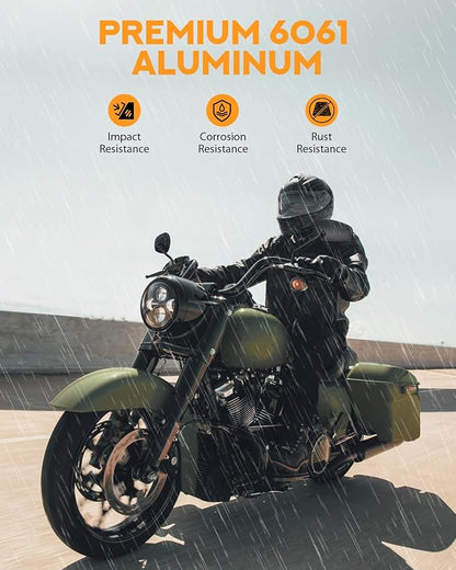 PBYMT M8 Rear View Side Mirrors Black motorcycle mirrors 360 Degree Adjustment rearview mirror Compatible with Harley Sportster Touring Dyna Softail Road King Street Glide 1982-2023