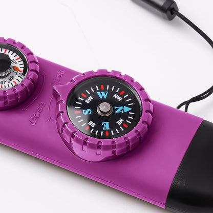 Emergency Survival Safety Whistle，Whistle for Kids with Lanyard,Compass,Thermometer,Ideal for Kayaking, Boating, Hiking, Camping, Climbing