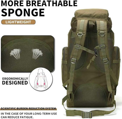 Hiking Backpack for Men 70L/100L Camping Backpack Military Rucksack Molle 3 Days Assault Pack for Climbing