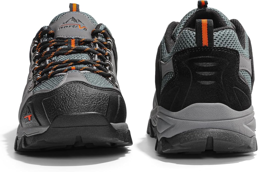 NORTIV 8 Men's Waterproof Hiking Shoes Leather Low-Top Hiking Shoes for Outdoor Trailing Trekking Camping Walking Quest