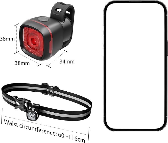 Bicycle Front and Rear Lights,Bike Light, Type-C Rechargeable, Flashing Light，Suitable for Night Riding, Cycling，Bike Headlight &Taillight for Men Women Girls Kids Road Mountain