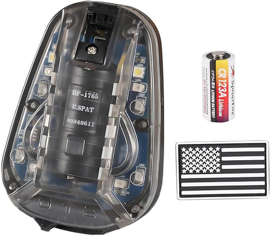 Tactical Helmet Light,4 Modes Visible LED IR Constant-on/Strobe,Waterproof Ladybird Lamp Survival Signal Light for Outdoor Sports Survival Signal Light,1*CR123A Battery Included.