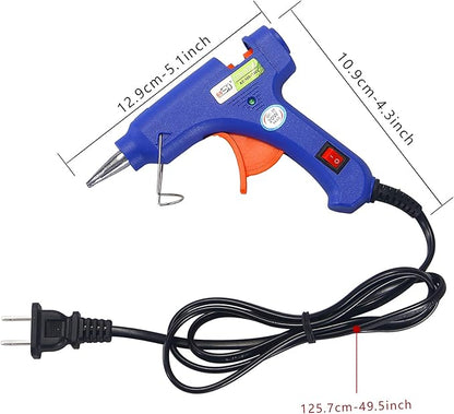 Glue Gun and Sticks Set, Hot Melt Glue Gun Mini for Crafts with 20 Pcs Glue Sticks, Small Hot Glue Guns with Hardshell Carrying Case for School DIY Arts, Craft