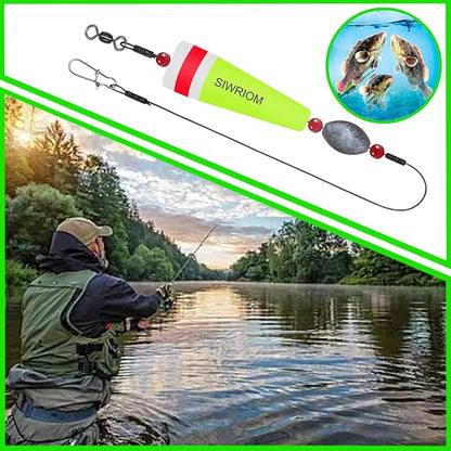 Popping Corks Floats for Saltwater Fishing Bobber, 4PCS Weighted Bobbers Inshore Fishing Popping Cork Float Rig Rattle Popper for Redfish Speckled Trout Sheepshead Flounder Fishing Tackle