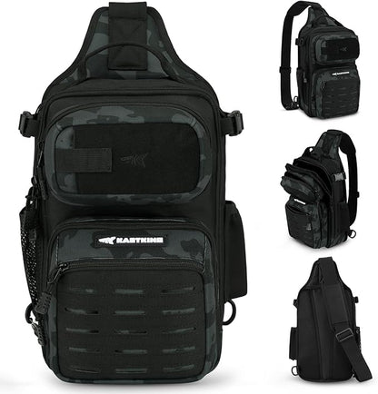 KastKing BlowBak Tactical Sling Tackle Bag-Lightweight Fishing Backpack Storge Fishing Gear and Equipment,Gift for Men