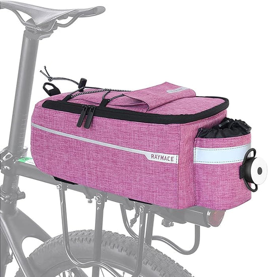 RAYMACE Bike Rear Rack Bag with Tail Light, Bike Truck Cooler Bag for Warm or Cold Items