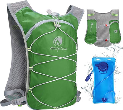 Small Lightweight Hydration Backpack with 2L Water Bladder for Race, Lightweight Running Water Vest for Hiking