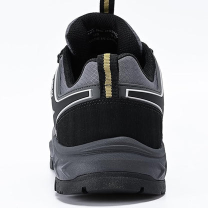 Queday Mens Waterproof Hiking Shoes Lightweight Outdoor Walking Shoes Breathable Hike Trekking Trails Camping Climbing