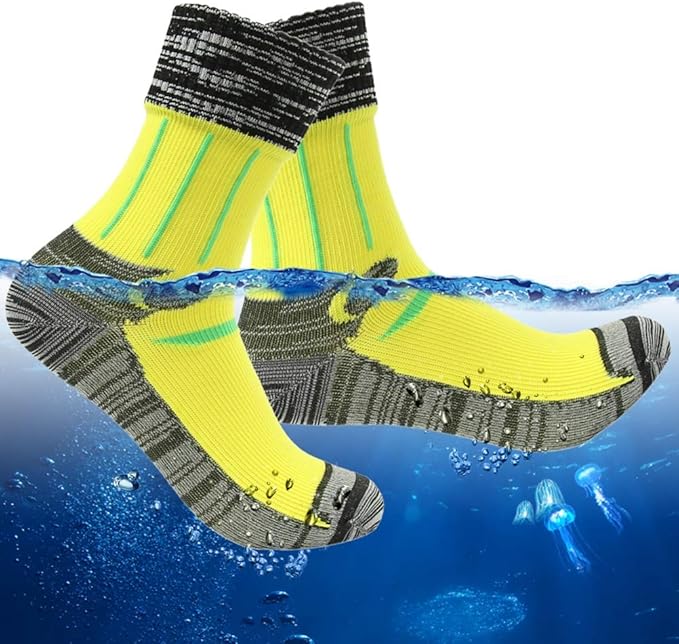 RANDY SUN Waterproof Socks, Unisex Hiking Wading Trail Running Kayaking Crew Socks