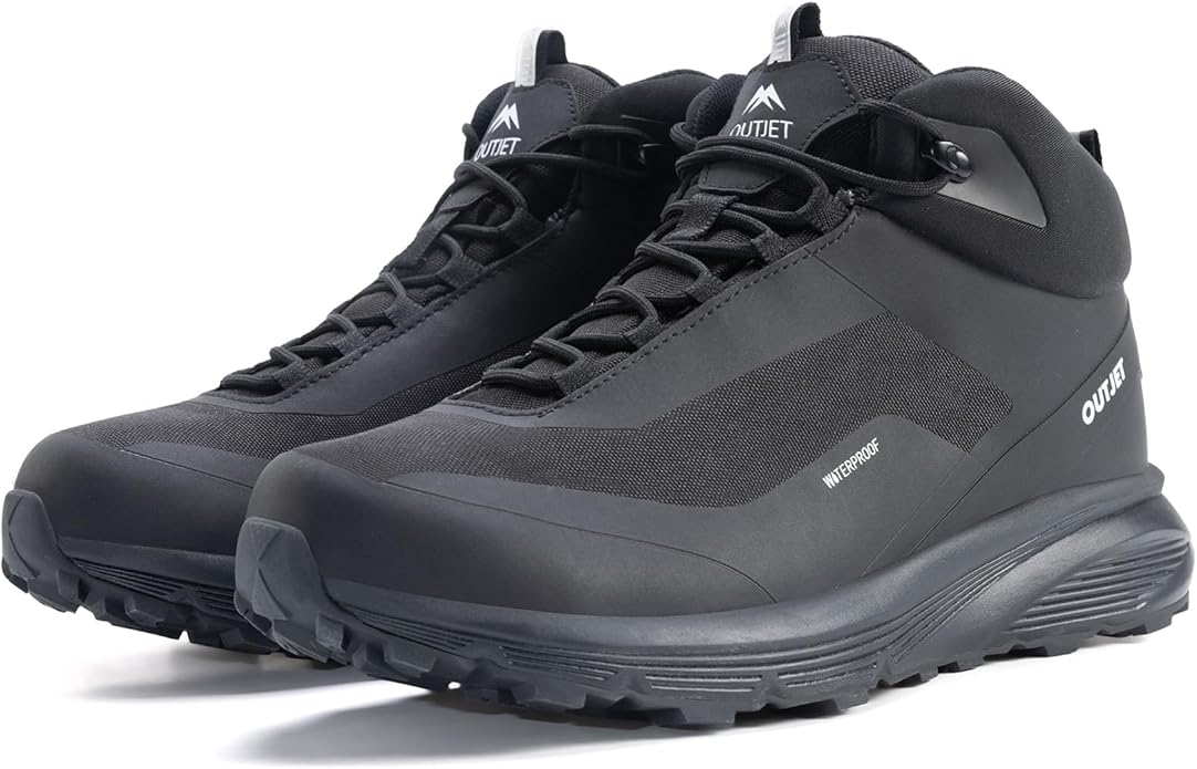 Men's Waterproof Hiking Boots Lightweight Comfortable Breathable Outdoor All-Terrain Trekking Ankle Boots