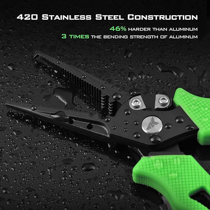 KastKing Cutthroat 7 inch Fishing Split Ring Pliers, 420 Stainless Steel Fishing Tools, Saltwater Resistant Fishing Gear, Tungsten Carbide Cutters